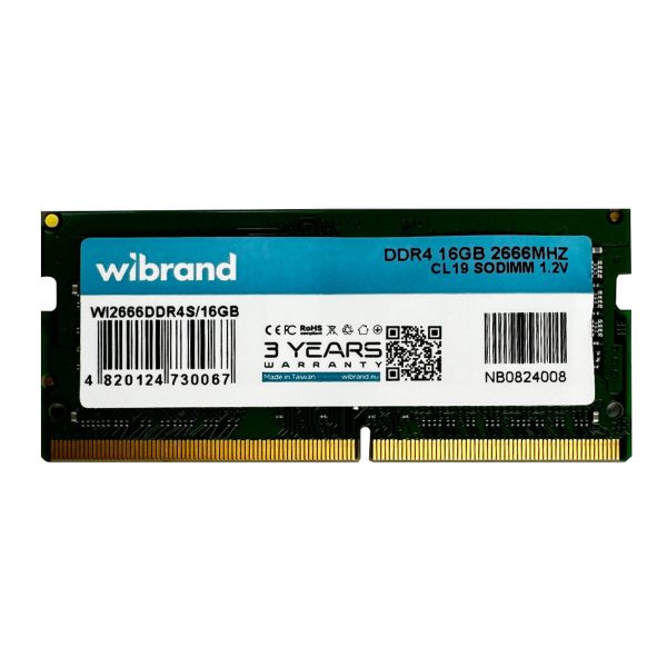 Оперативная память DDR4 Wibrand 8GB 3200MHz CL22 SODIMM